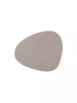 LIND DNA | Leder-Platzset "Nupo" oval 37x44cm | hellgrau